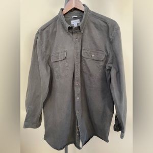 Carhartt Olive Green long sleeve button up shirt